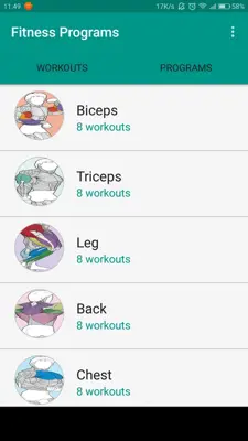 Fitness Programs android App screenshot 1